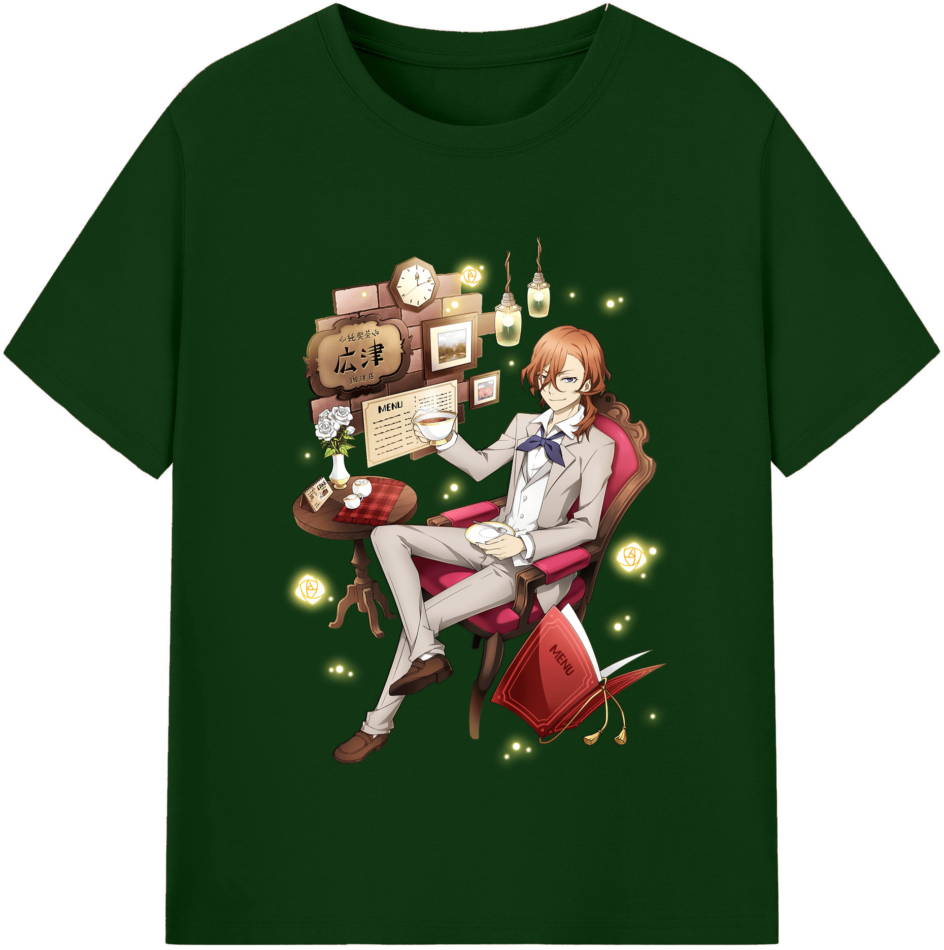 （画像用） 文豪ストレイドッグス Bungo Stray Dogs 綿100％半袖Tシャツ（フロントプリント）